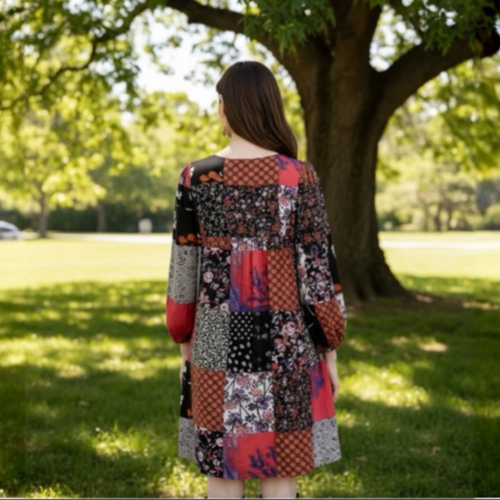 Anthropologie Arcata Patchwork Peasant Dress by One September - Picture 3 of 13